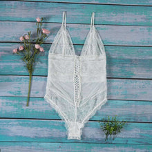 Load image into Gallery viewer, Black Lace Bodysuit