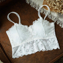 Load image into Gallery viewer, White Flowered Bralette